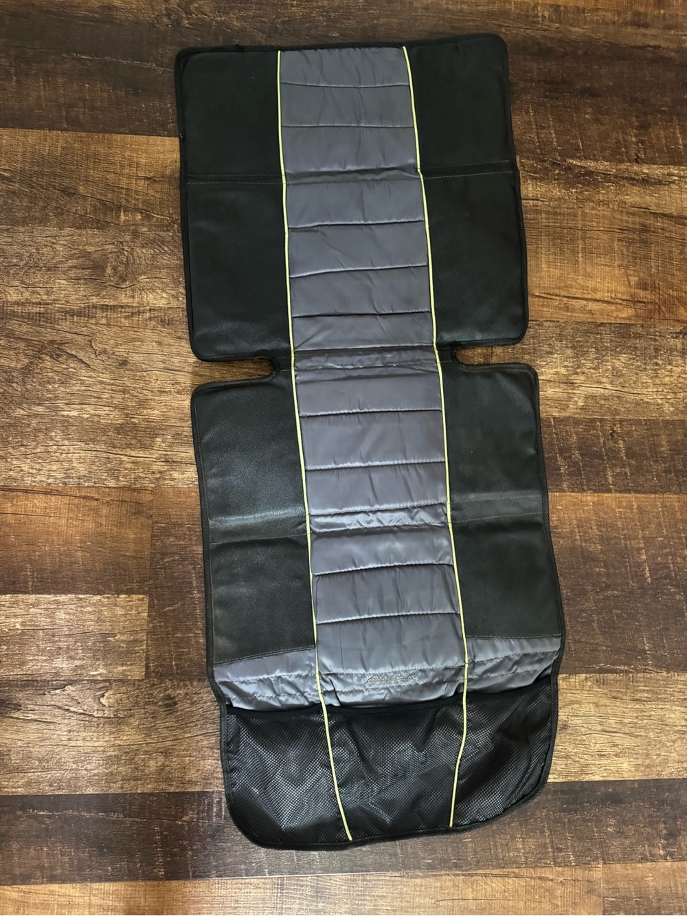 Target Gray and Black Kids Car Seat/Stroller Liner with Lime Trim